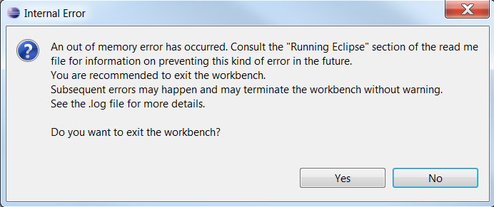 Android Dev: Eclipse error: GC overhead limit exceeded